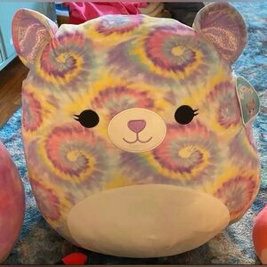 Jonessa Squishmallow Pastel Tie-Dye Plush Bear 22”
